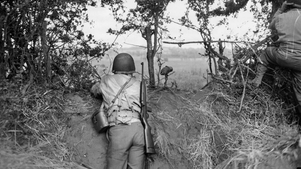 D-day landscapes: GI by hedge